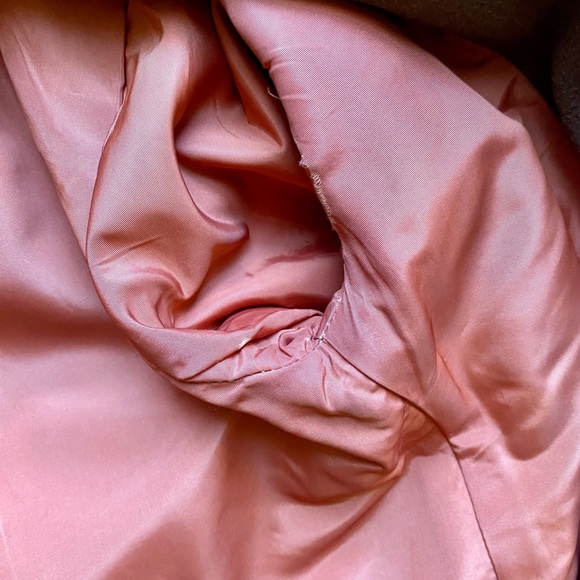 Vintage 1960s Brown Wool Tench Coat - Picture 5 of 8